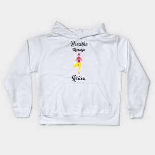 Breathe Recharge Relax Kids Hoodie